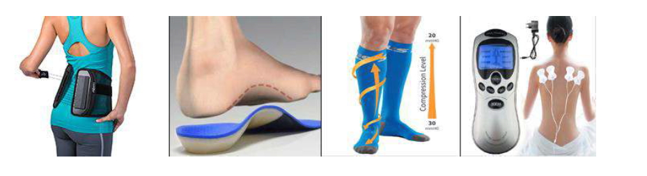 Compression stockings and orthotics